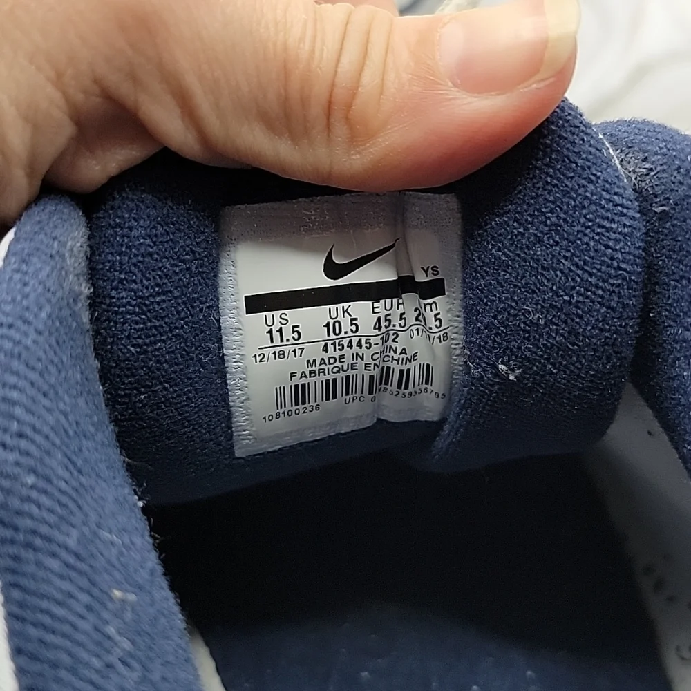Nike | Air Monarch IV white/navy low top sneakers | MENS 11.5 - Picture 4 of 10